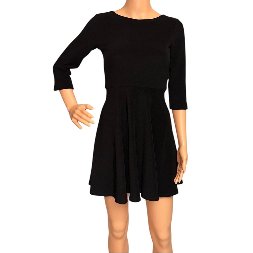 Alice + Olivia ~ Women’s 3/4-Sleeve Black Bodycon Shift Dress ~ Size 0 - Picture 5 of 12